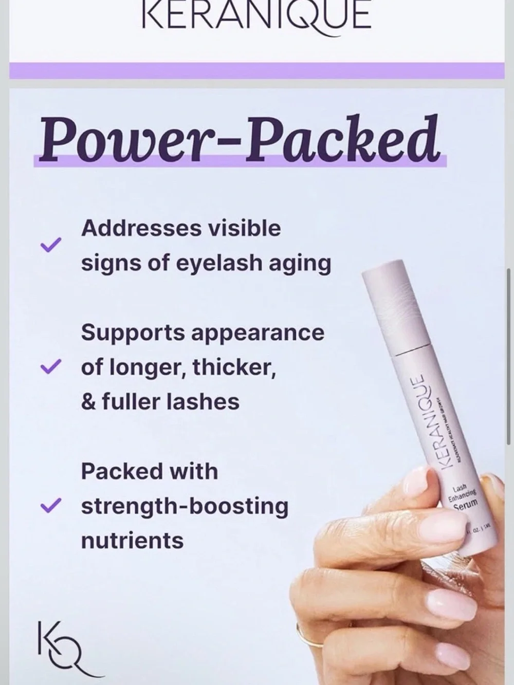 Keranique Lash Serum Growth Enhancer Fuller Longer Lashes 1ml 2 Pack